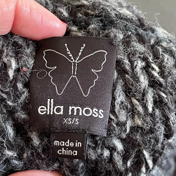 Anthropologie Ella Moss poncho Size XS to Small cowl turtle neck cable knit gray - Picture 14 of 14